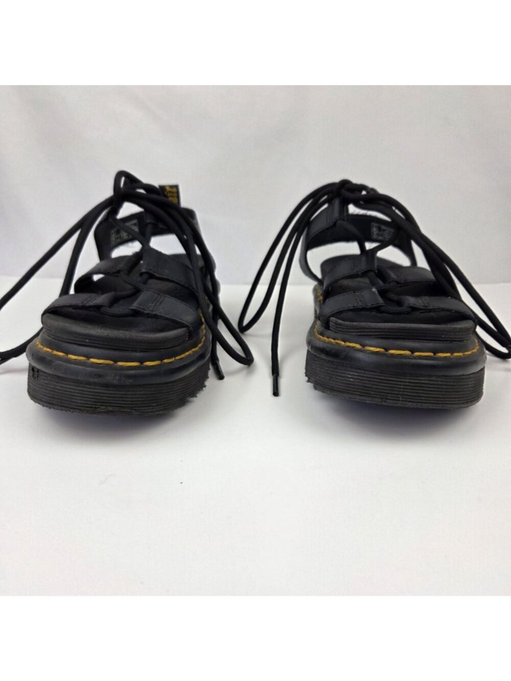 Dr. Martens Nartilla Black Leather Lace Up Gladiator Sandals Size 7.5 - Picture 7 of 11